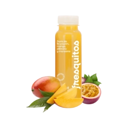 zumo fruta de la pasión, mango, plátano y manzana