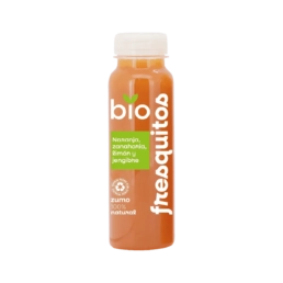zumo BIO natural de naranja, zanahoria, limón y jengibre
