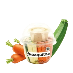 crudités de zanahoria y calabacín